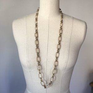 Lucite & Gold Chain Necklace & Bracelet Set